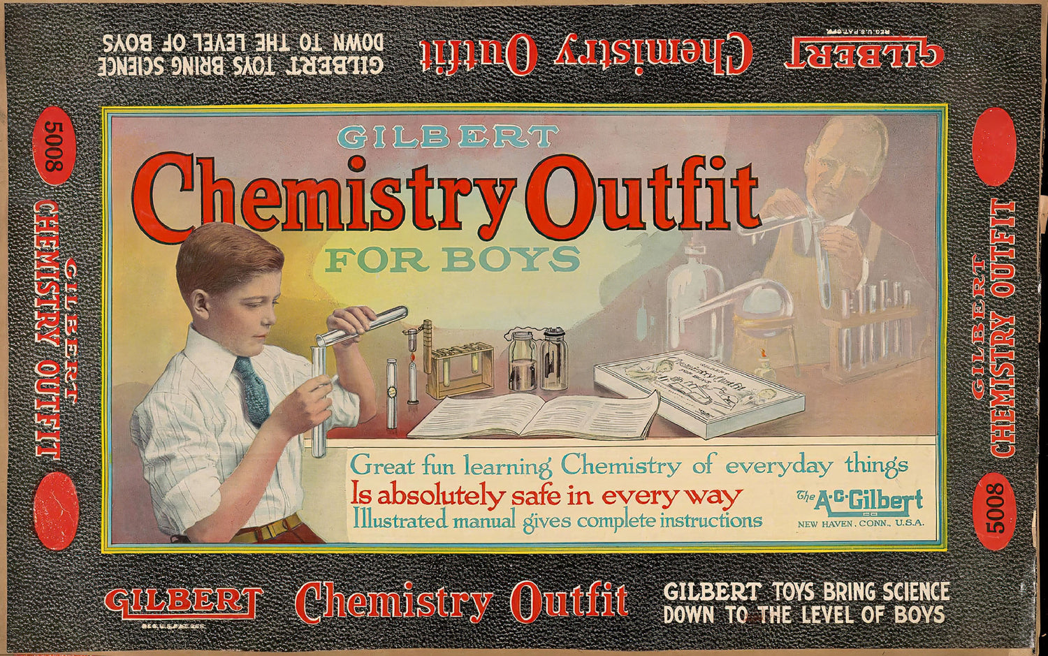 Gilbert Chemistry Outfit Box Label