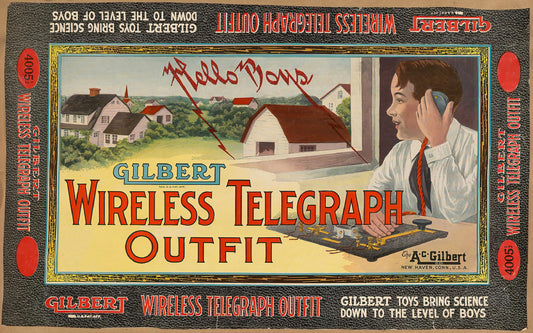 Gilbert Wireless Telegraph Outfit Box Label