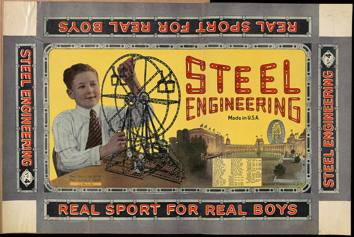 Steel Engineering Toy Box Label Postcard preview