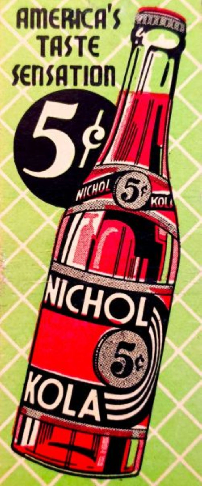 Nichol Kola Soda Bottle Label Postcard preview
