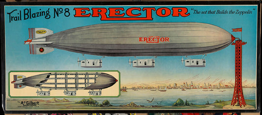 Trail Blazing No. 8 Erector Zeppelin Box Label