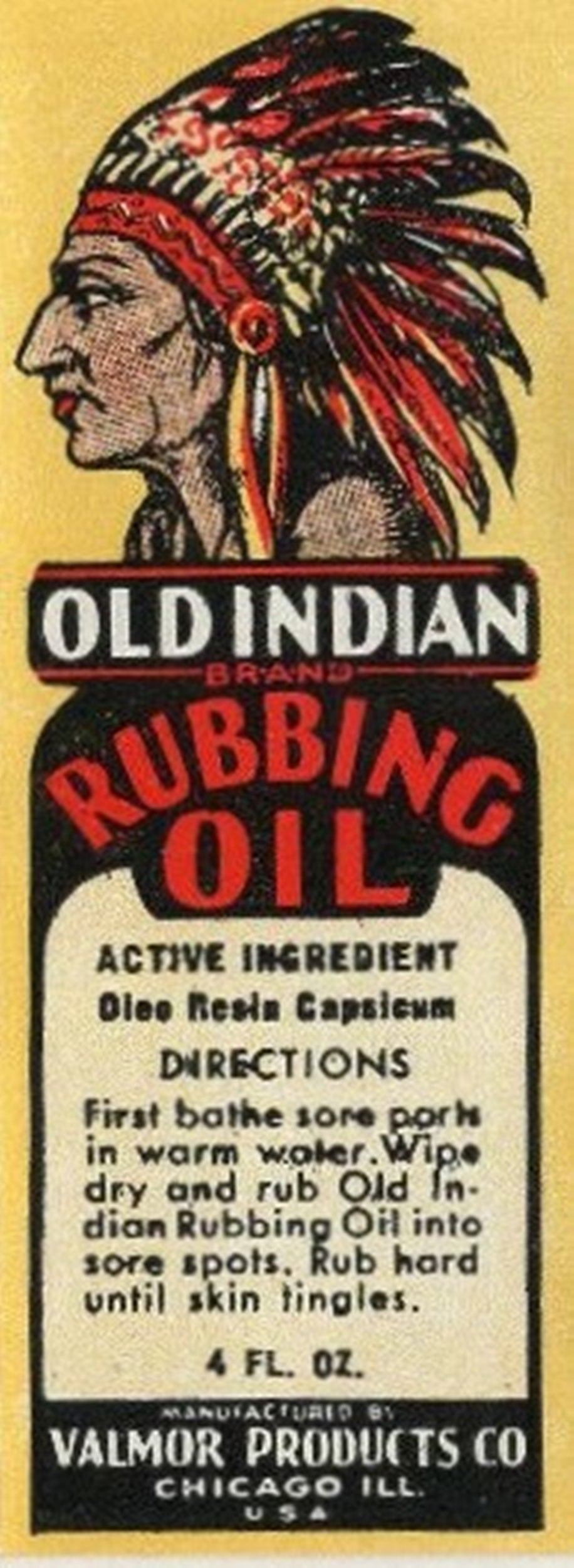 Old Indian Brand Rubbing Oil