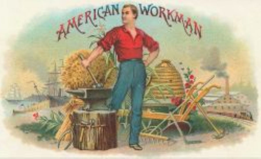 American Workman Cigar Label artwork