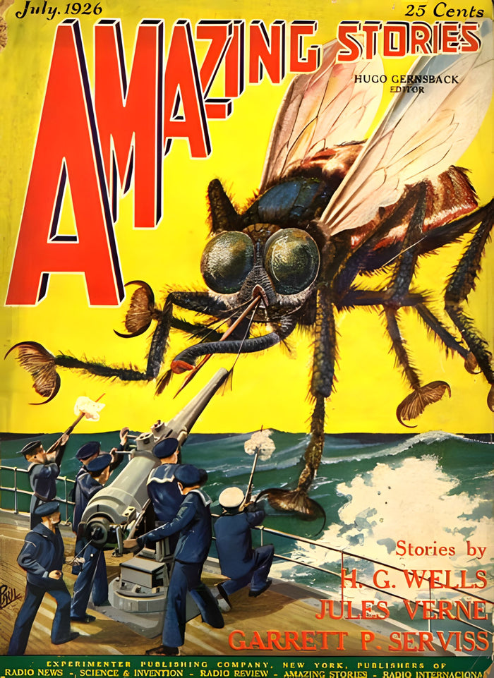Amazing Stories July 1926 Giant Insect Cover Postcard preview