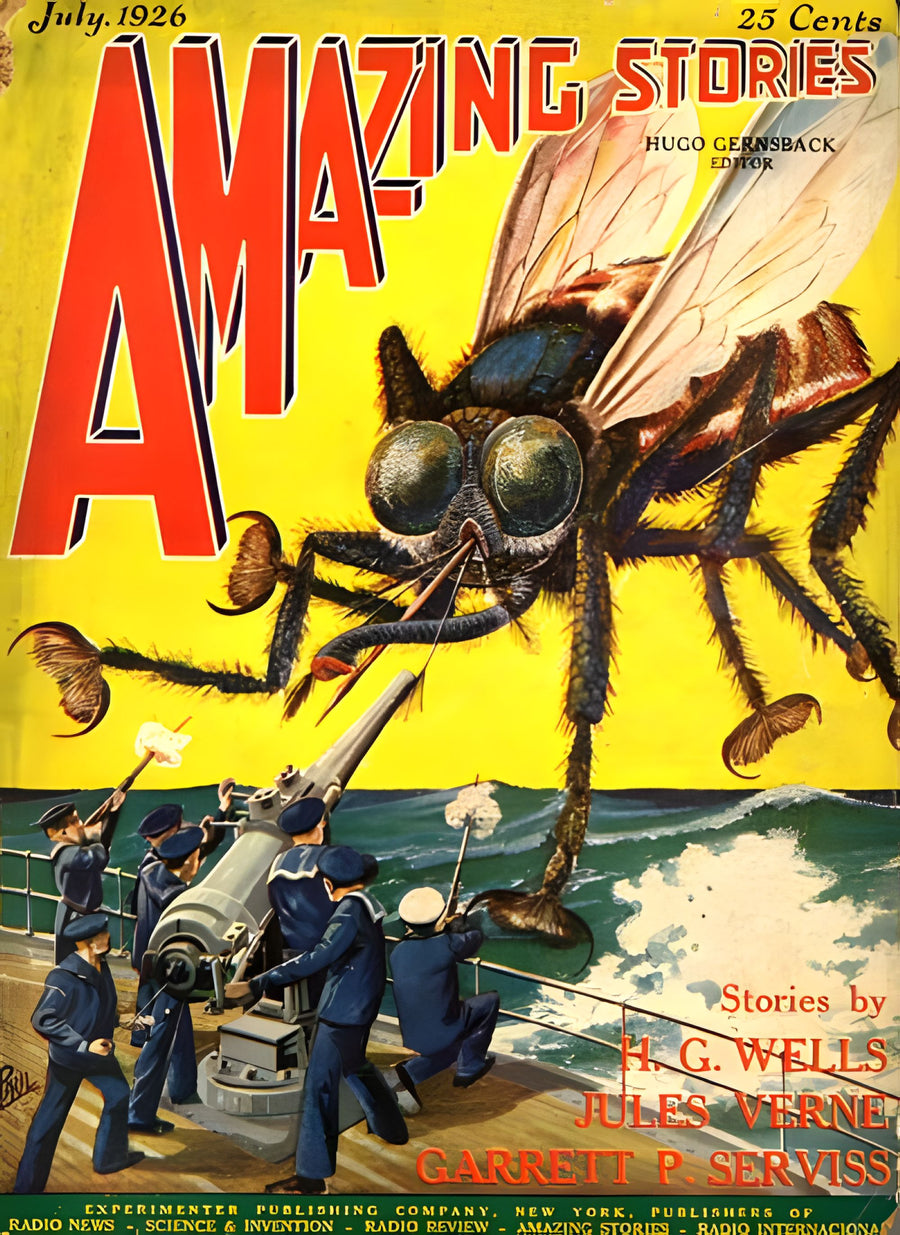 Amazing Stories July 1926 Giant Insect Cover artwork