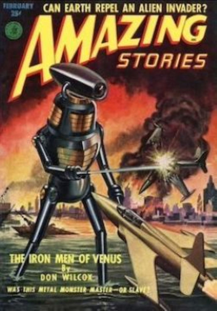 Amazing Stories – The Iron Men of Venus Postcard preview