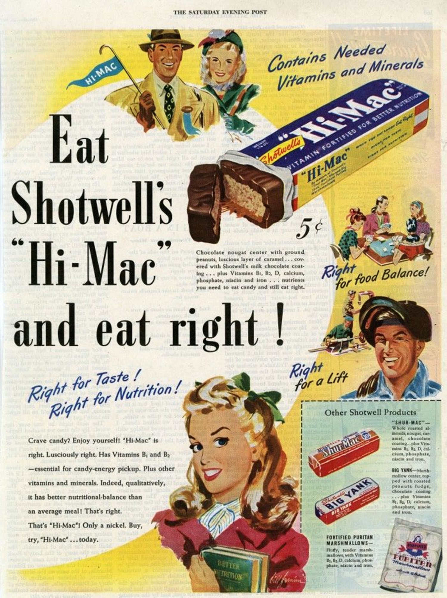 Shotwell's Hi-Mac Candy Magazine Advertisement