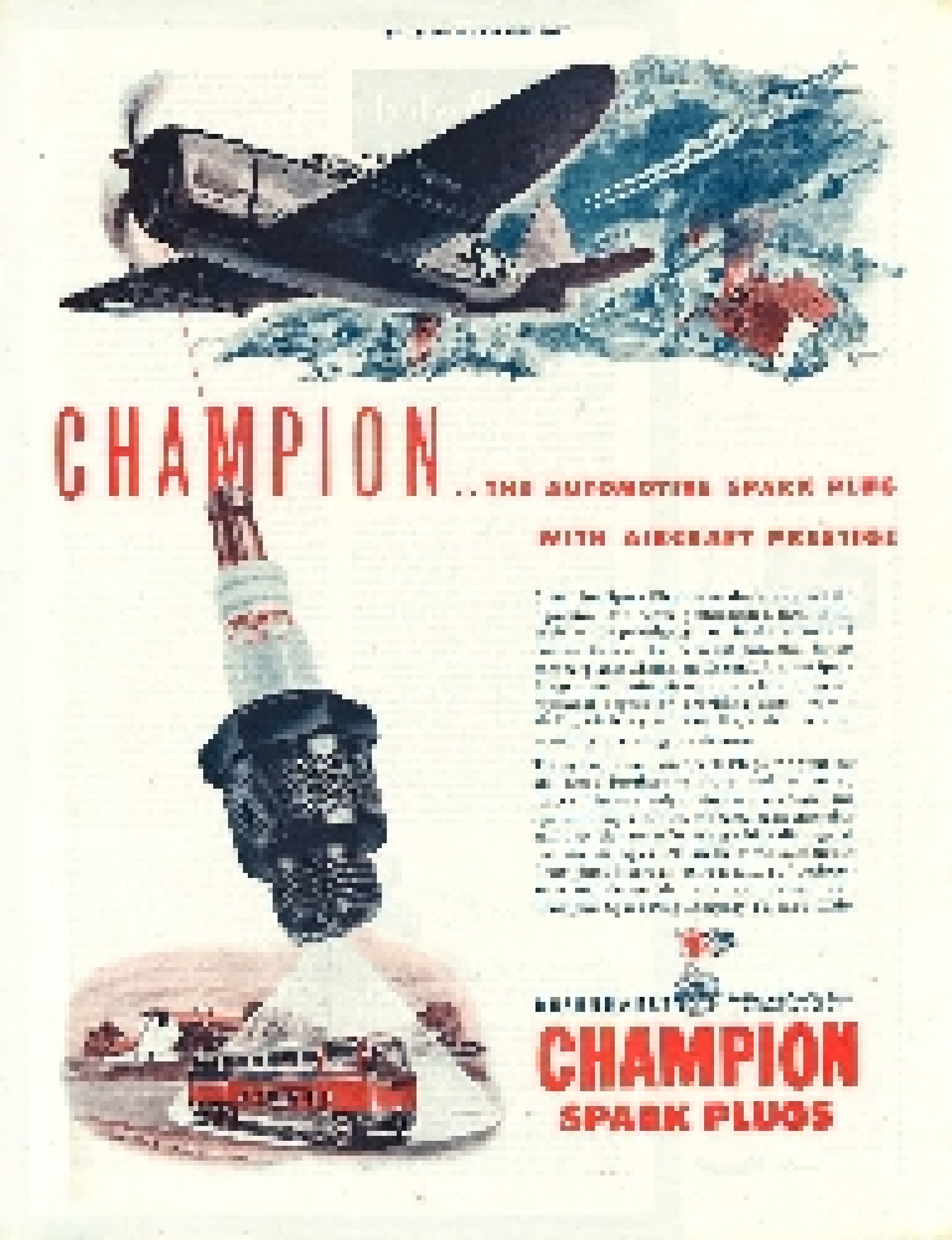 Champion Automotive Spark Plug with Aircraft Prestige