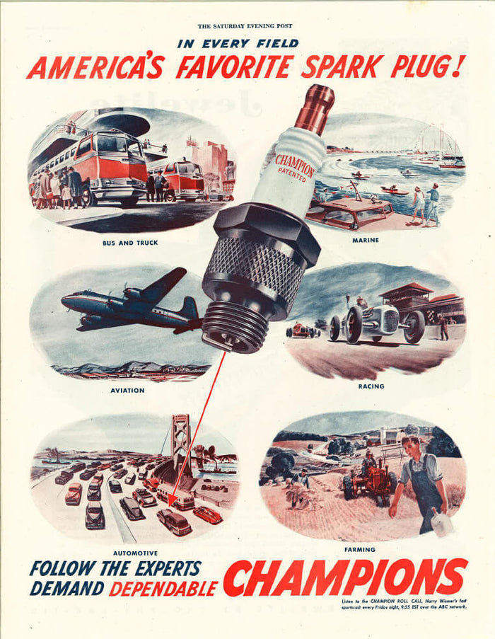 America’s Favorite Spark Plug Postcard preview
