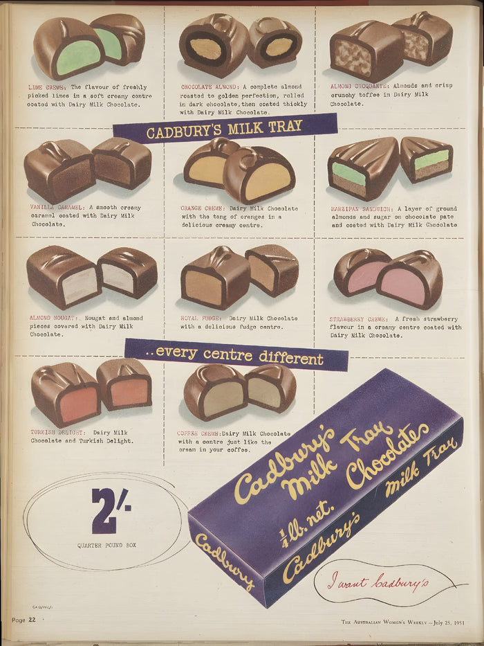 Cadbury's Milk Tray Magazine Advertisement Postcard preview