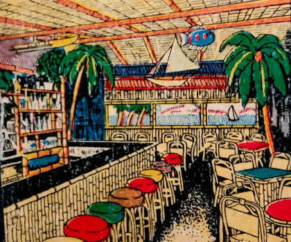 Tiki Bar Restaurant Interior Photograph T-Shirt preview
