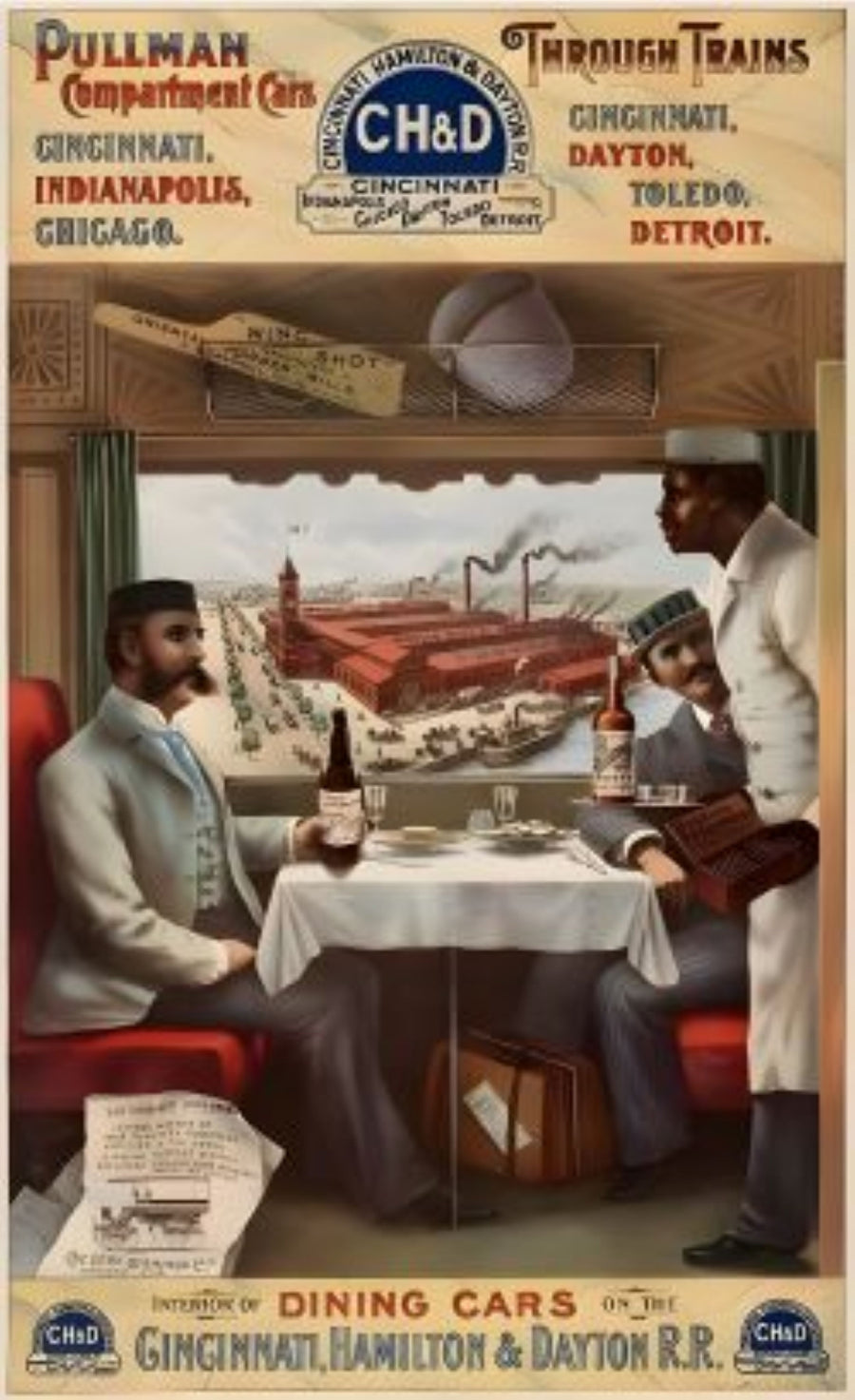 Cincinnati Hamilton and Dayton Dining Cars Poster artwork
