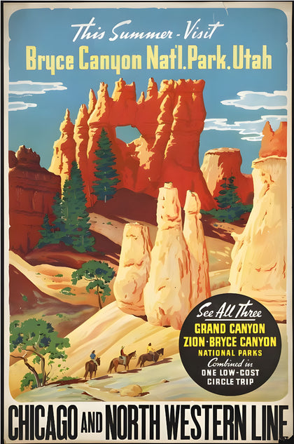 Bryce Canyon National Park Travel Poster T-Shirt preview