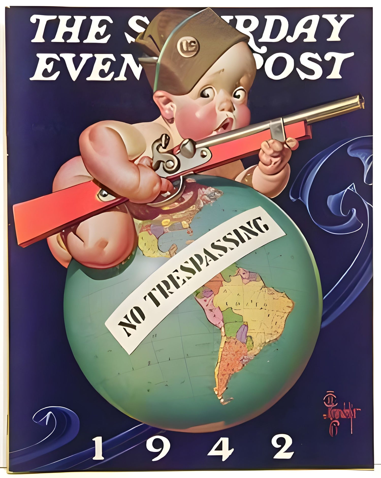No Trespassing Saturday Evening Post Cover 1942