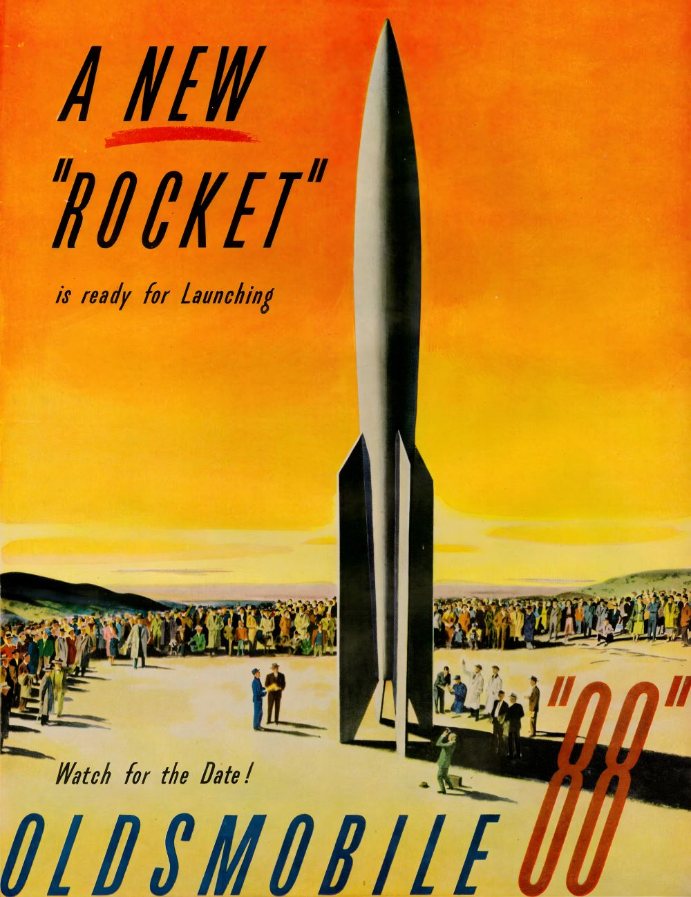 Oldsmobile Rocket Launch Promotional Poster