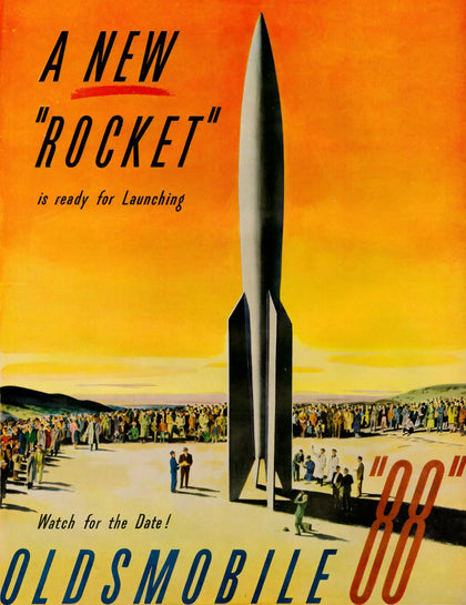 Oldsmobile Rocket Launch Promotional Poster T-Shirt preview