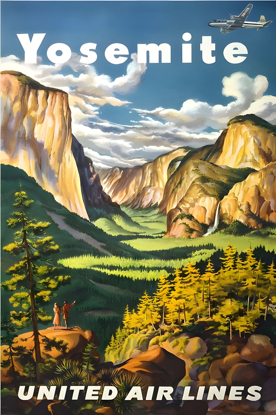 United Air Lines Yosemite Poster artwork