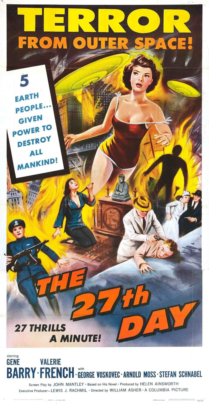 The 27th Day Theatrical Poster (1957) Postcard preview
