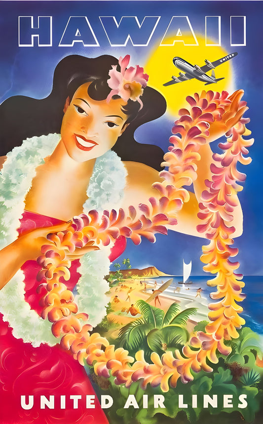Hawaii United Air Lines Poster