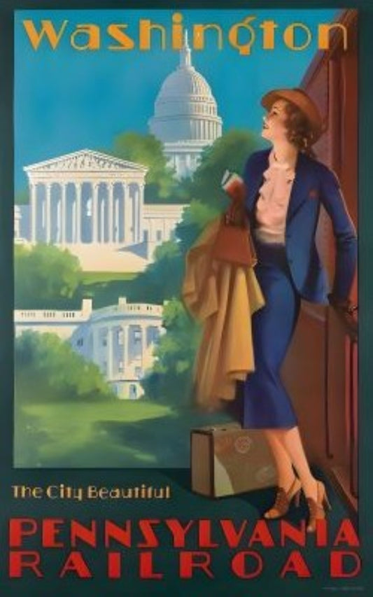 Washington The City Beautiful Railroad Poster